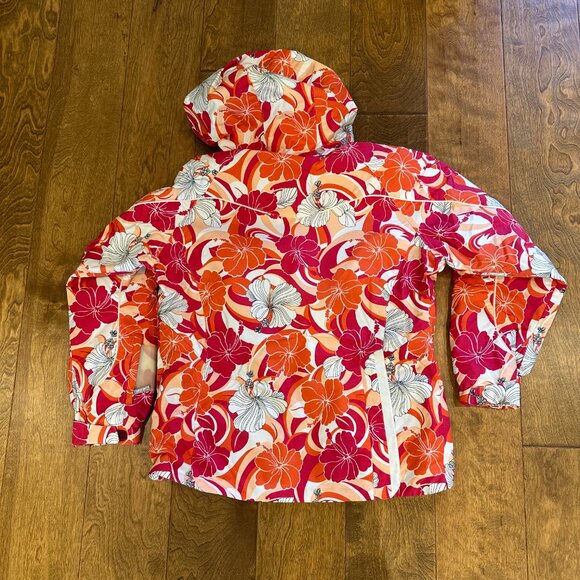 DECENT Ski Wear Jacket Pink Tropical Floral Pattern Size S from Japan - Picture 2 of 8
